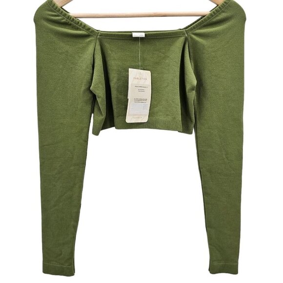 Fabletics Womens‎ L Kinsley Cropped Seamless Long Sleeve Top NWT - Picture 4 of 6